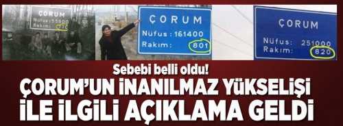 Çorum’un sürekli değişen rakımı Yine Türkiye Gündemi oldu