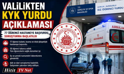 Çorum Valiliği’nden KYK Yurdu Açıklaması!