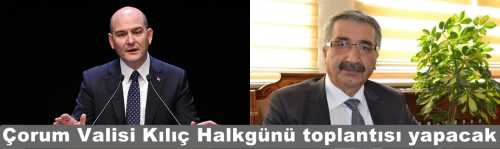 Çorum Valisi Kılıç Halkgünü toplantısı yapacak