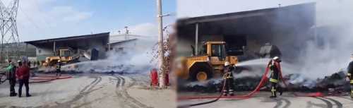 Çorum Viyol Fabrikasında korkutan yangın!