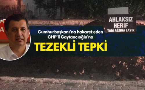 Cumhurbaşkanı Erdoğan'a hakaret eden Okan Gaytancıoğlu'na 'tezek'li tepki