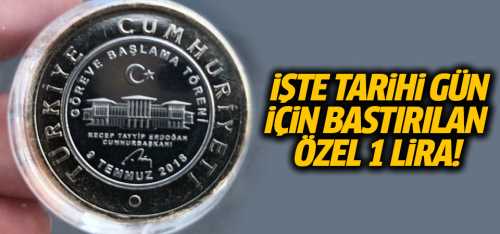 Cumhurbaşkanı Erdoğan'ın yeni görevine özel 1 TL