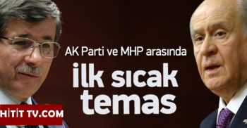 Davutoğlu ile Bahçeli görüşmesi