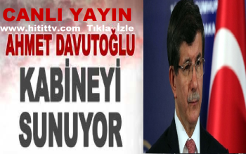 Davutoğlu kabineyi Cumhurbaşkanı'na sunuyor