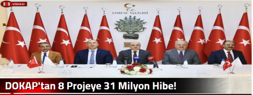 DOKAP'tan 8 Projeye 31 Milyon Hibe!  