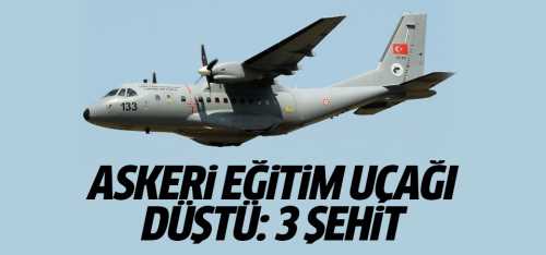 Eğitim Uçağımız düştü 3 Askerimiz Şehit oldu