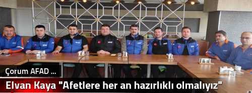  Elvan Kaya "Afetlere her an hazırlıklı olmalıyız"
