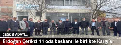 Erdoğan Çerikci 11 oda başkanı ile birlikte Kargı’yı ziyaret etti
