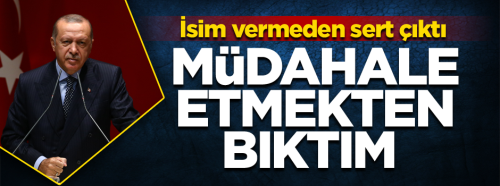 Erdoğan,Müdahale etmekten bıktım