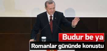 Erdoğan Romanlar gününde konuştu