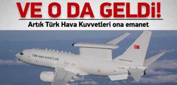 Erken ihbar ve kontrol uçağımız teslim edildi