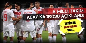 A-Milli Takım Kadrosu Açıklandı