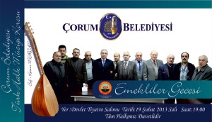 Belediye Emekliler Gecesi Düzenliyor