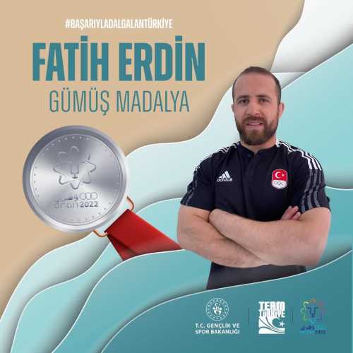Fatih  Erdin Akdeniz Oyunlarında İkinci oldu