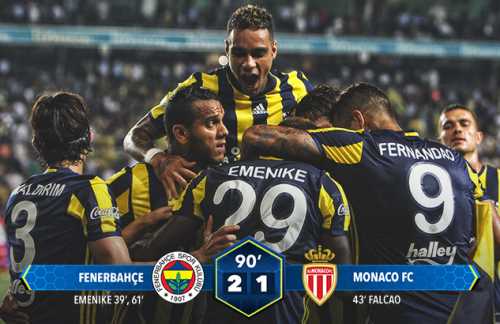 Fenerbahçe, Şampiyonlar Ligi 3. Ön Eleme Turu ilk maçında Ülker Stadyumu Fenerbahçe konuk ettiği Monaco’yu 2-1 mağlup etti