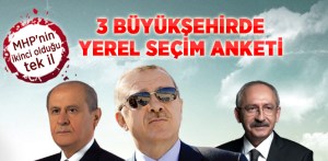 Üç Büyük Şehir'de Yerel Seçim Anketi
