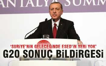 G20 SONUÇ BİLDİRGESİ AÇIKLANDI
