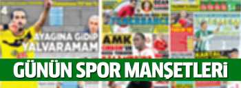 Günün spor manşetleri hitittv'de 11 Ocak Pazar 2015