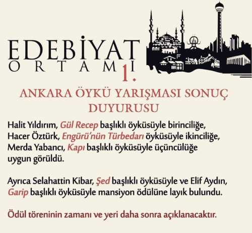 Halit Yıldırım Edebiyat ödülünde 1. oldu!