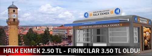 HALK EKMEK 2.50 TL - FIRINCILAR 3.50 TL OLDU!