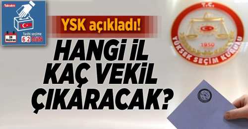 Hangi il kaç vekil çıkaracak?