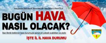 Hava Durumu Nasıl Olacak? (3 Mayıs 2014)