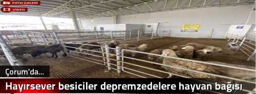 Hayırsever besiciler depremzedelere hayvan bağışı yaptı