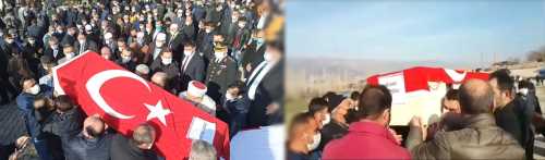  iki Türk işçi Selami Aydoğdu ve Erdinç Genç  son yolculuklarına uğurlandı