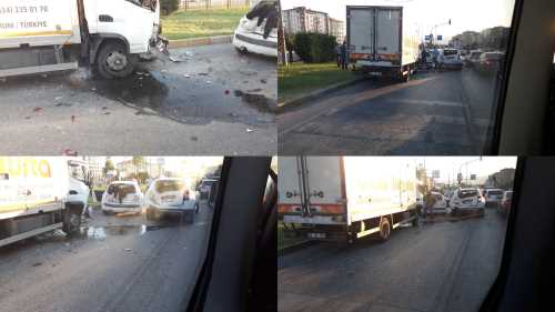 İlim Yayma Kavşağı’nda Üç araç birbirine girdi