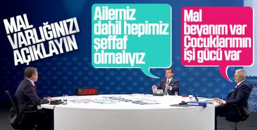 İmamoğlu ve Yıldırım'a Mal varlığı sorusu