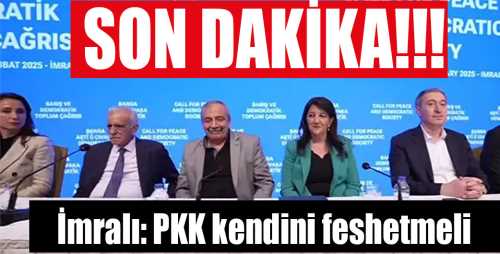 İmralı PKK Kendini Feshetmeli!