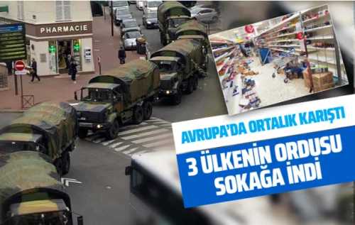 İngiltere-İtalya-İspanya'da Asker sokağa indi 