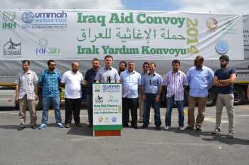 Iraklı mültecilere 20 TIR'lık yardım malzemesi