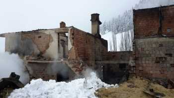 İskilip'te Yangının büyüklüğü Gün Ağarınca Ortaya Çıktı