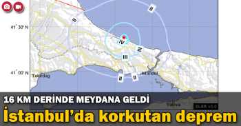 İstanbul'da 3.8 şiddetinde deprem