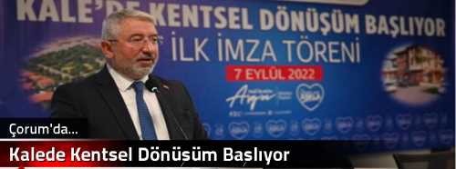 Kalede Kentsel Dönüşüm Başlıyor