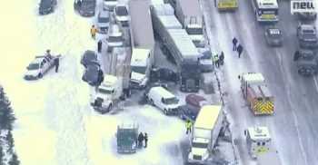  kar dalgası 96 aracın birbirine girdiği zincirleme trafik kazası