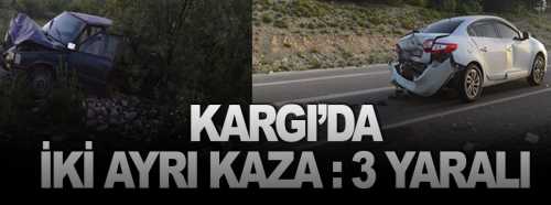 Kargı ilçesinde iki ayrı trafik kazası
