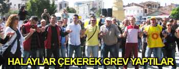 KESK'e bağlı sendikalardan  davullu  zurnalı eylem