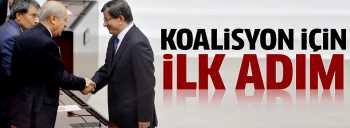 Koalisyon için iki partiden ilk adım atıldı