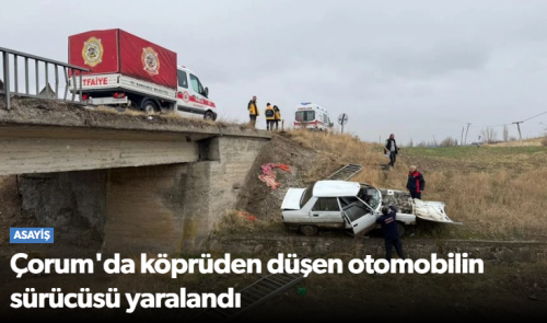 Köprüden Düşen Otomobilde 1 Yaralı 