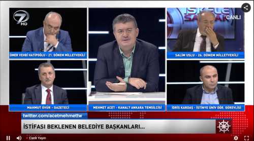 Mahmut Övür kanal 7 'de canlı yayında açıklık getirdi