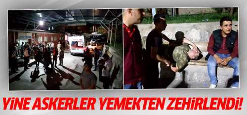 Manisa'da askerler akşam yemeğinin ardından hastaneye kaldırıldı