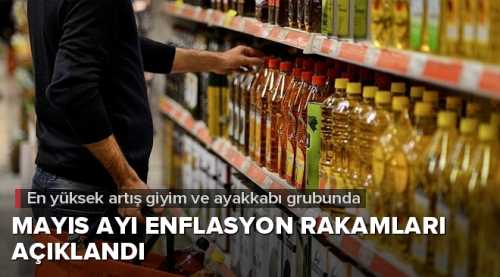 Mayıs ayı enflasyon rakamları açıklandı