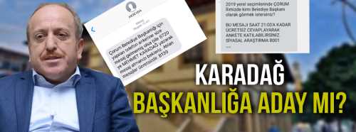 Mehmet Karadağ Belediye Başkanlığına Aday 