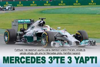 Mercedes 3'te 3 yaptı