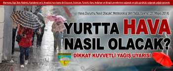 Meteoroloji'den Yağış Uyarısı! (31 Mayıs 2014)