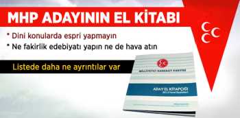 MHP'den Adaylarını bu  Kitapçıkla  Hazırladı