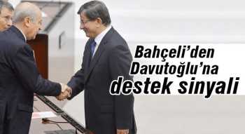 MHP'den Davutoğlu'na destek sinyali