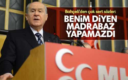 MHP Genel Başkanı Devlet Bahçeli, muhaliflere sert tepki gösterdi ve "47 yılımızı inkar eden birkaç densize bu partiyi teslim edeceğimiz mi sanılmaktadır?"